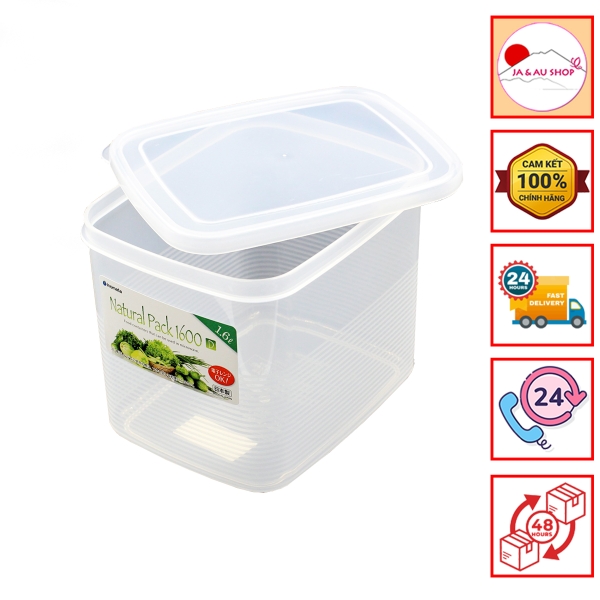 Hộp đựng thực phẩm vuông Inomata 1600ml