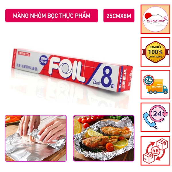 Màng nhôm bọc thực phẩm 25cmx8m Nhật Bản