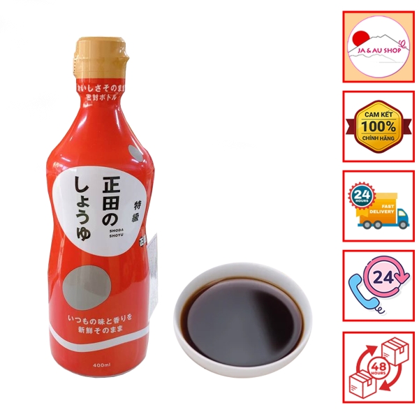 Nước tương Shoyu Shoda Kobe Bussan Nhật Bản - Chai 400ml