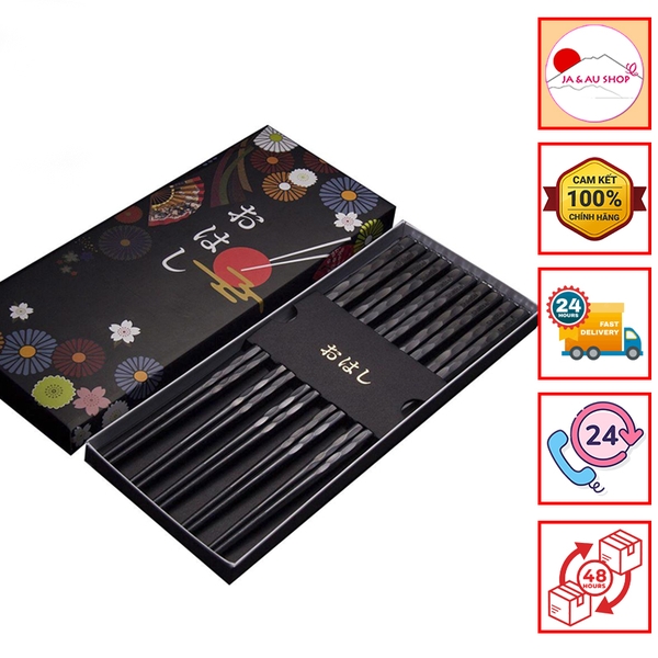 Set 5 đôi đũa kháng khuẩn Shikisai Nhật Bản