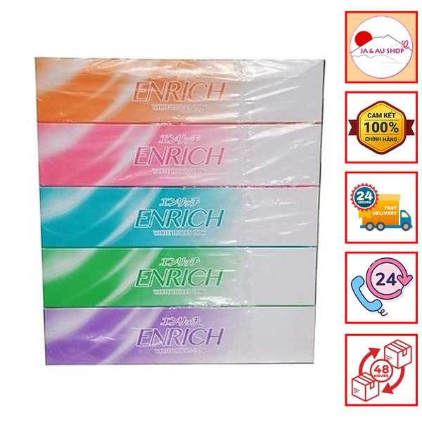 Set 5 hộp giấy ăn Enrich 150 tờ - Nhật Bản