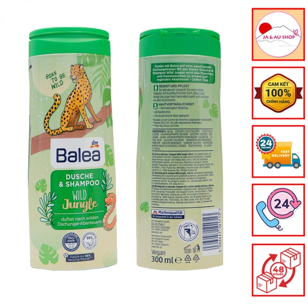 Sữa tắm gội Balea cho bé màu xanh lá 300ml