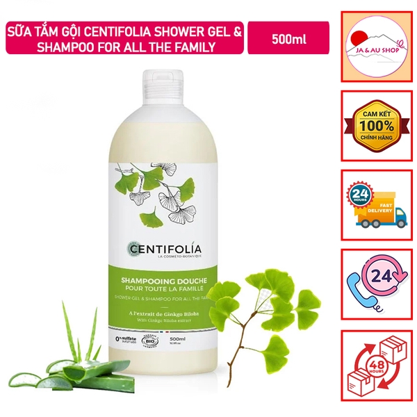Sữa tắm gội Centifolia Shower Gel & Shampoo For All The Family 500ml