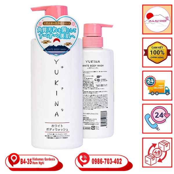 Sữa tắm trắng da Yukina Body Wash Nhật Bản 500g