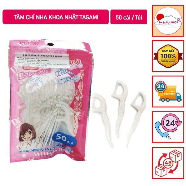 Tăm Chỉ Nha Khoa Nhật Tagami - Túi 50 Cái