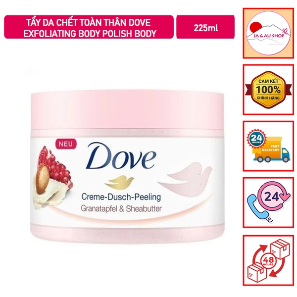 Tẩy tế bào chết toàn thân Dove Exfoliating Body Polish Body Pomegranate Seed Shea Butter 225ml