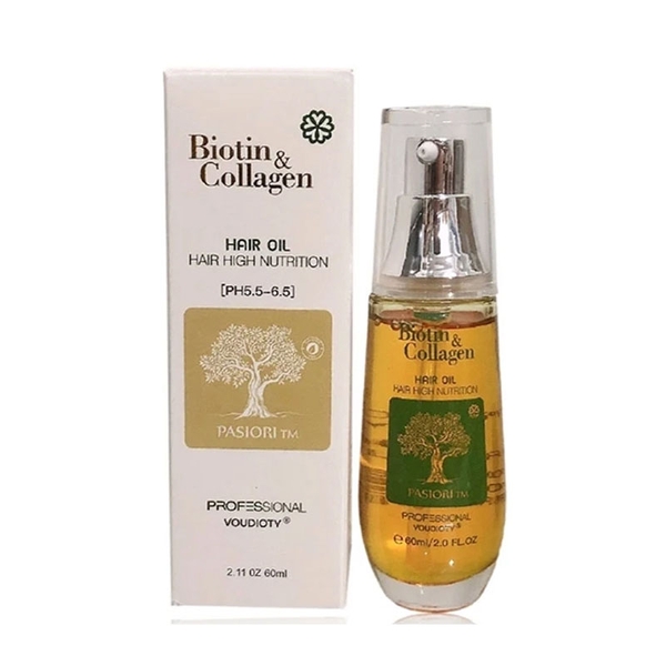 Tinh Dầu Dưỡng Tóc Voudioty Biotin & Collagen Pasiori Hair Oil Hair High Nutrition 60ml