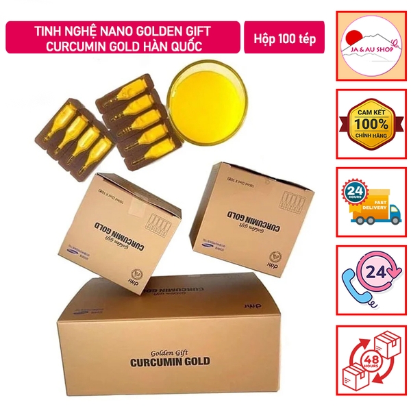 Tinh nghệ Nano Golden Gift Curcumin Gold Hàn Quốc (Hộp 100 Tép)