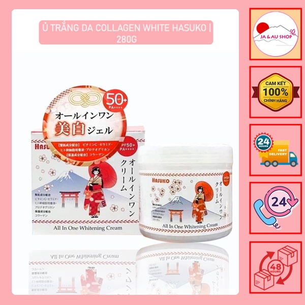 Ủ Trắng Da Collagen White Hasuko Nhật Bản 280g