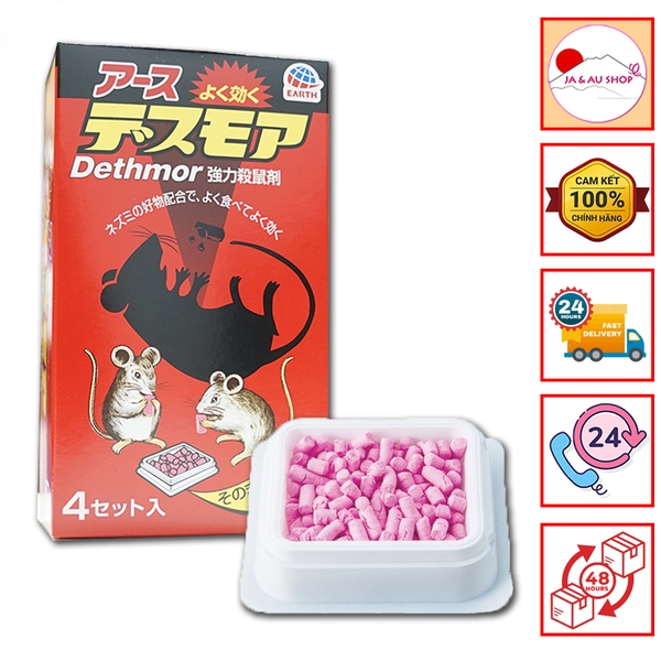 Viên Diệt Chuột Dethmor Nhật Bản - Hộp 4 Vỉ