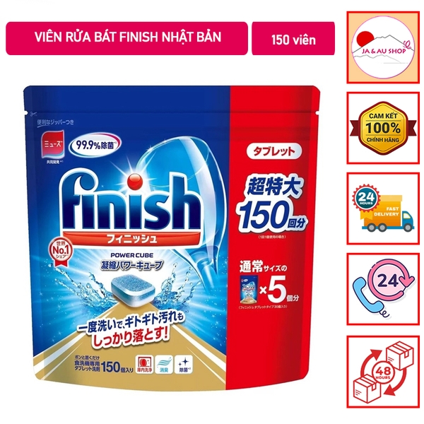 Viên rửa bát Finish Nhật Bản - Túi 150 viên