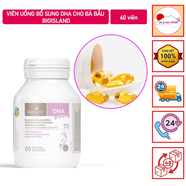 Viên uống bổ sung DHA cho bà bầu Bioisland - 60 viên