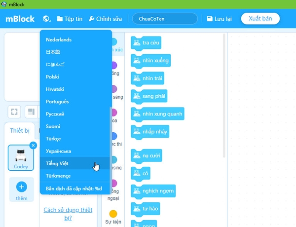GIỚI THIỆU CÔNG CỤ LẬP TRÌNH MBLOCK 5
