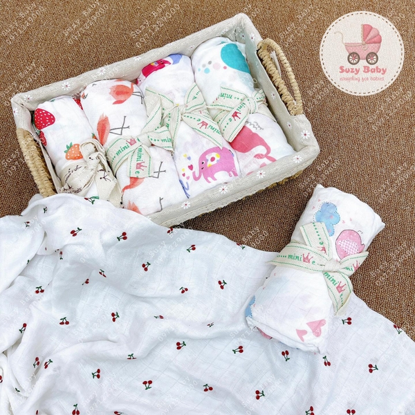 Khăn aden 2 lớp 100% sợi tre