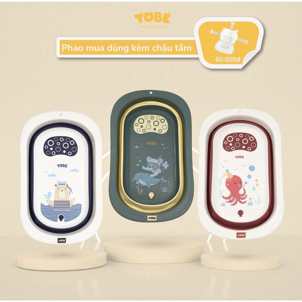 Chậu tắm gập gọn Tobe nhỏ gọn