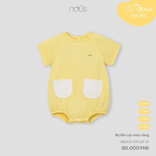 Bộ liền cộc màu vàng 0M-9M