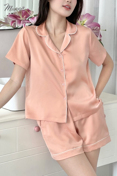 MB22 | Bộ Đồ Mặc Nhà Lụa Trơn Pijama