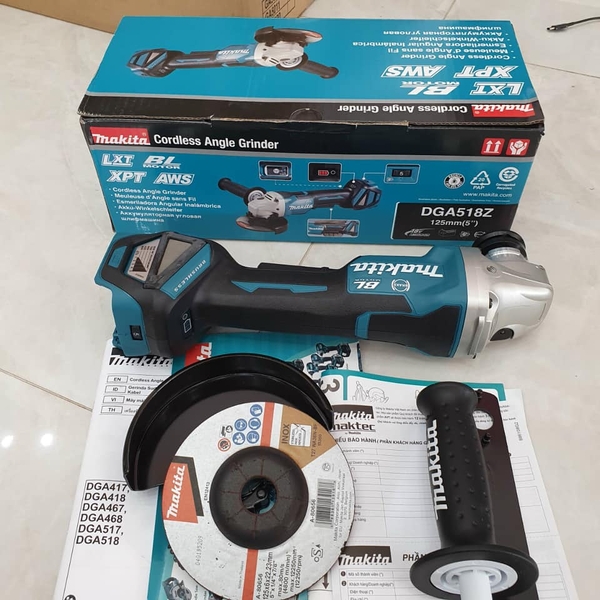MÁY MÀI GÓC DÙNG PIN 18V 125MM MAKITA DGA518Z (CHỈ THÂN MÁY)- HÀNG