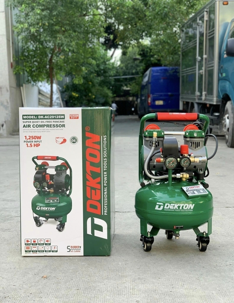MÁY NÉN KHÍ KHÔNG DẦU 1,5HP 12L DEKTON DK-AC2912SW - HÀNG CHÍNH HÃNG