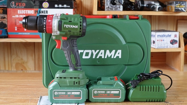 MÁY KHOAN ĐỘNG LỰC PIN 3 CHỨC NĂNG 13MM DÙNG PIN 21V TOYAMA Z-10 (ĐẦU KẸP AUTO LOCK) - HÀNG CHÍNH HÃNG