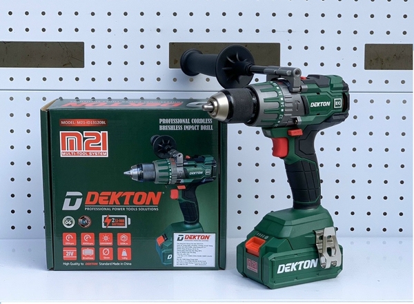 MÁY KHOAN 3 CHỨC NĂNG DÙNG PIN 21V 13mm DEKTON M21-ID13120BL - HÀNG CHÍNH HÃNG