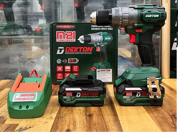 MÁY KHOAN 3 CHỨC NĂNG DÙNG PIN 21V DEKTON M21-ID1375BL - HÀNG CHÍNH HÃNG
