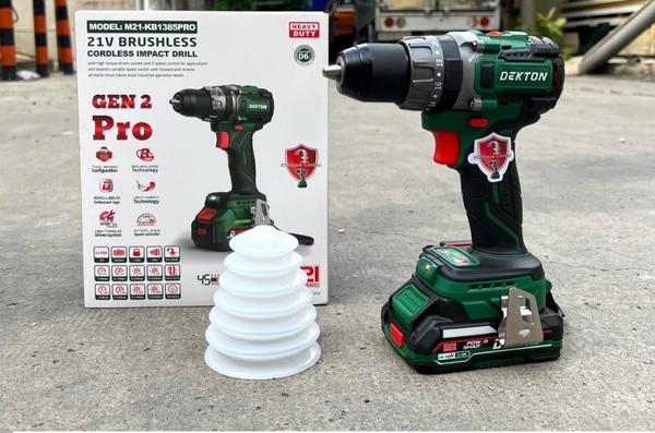 MÁY KHOAN ĐỘNG LỰC DÙNG PIN 21V DEKTON M21-KB1385PRO (Anti Kickback) - HÀNG CHÍNH HÃNG