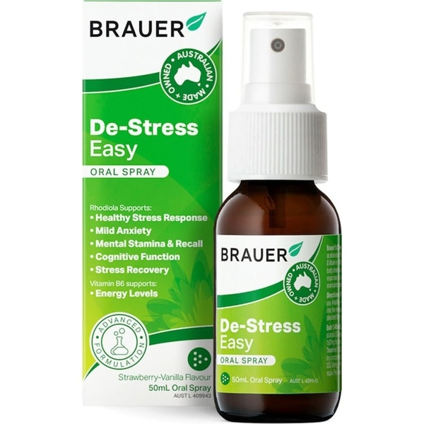 Xịt hỗ trợ giảm căng thẳng Brauer De-Stress Easy Oral Spray