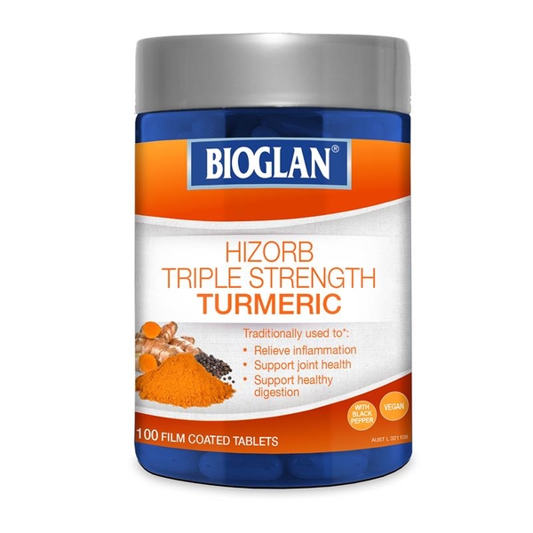 Viên nghệ liều cao Bioglan Hi-Zorb Triple Strength Turmeric 100 viên