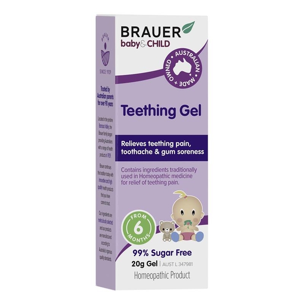 Gel giảm đau răng Brauer Baby & Child Teething Gel 20g
