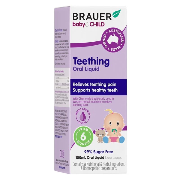 Siro giảm đau khi mọc răng Brauer Baby & Child Teething 100ml