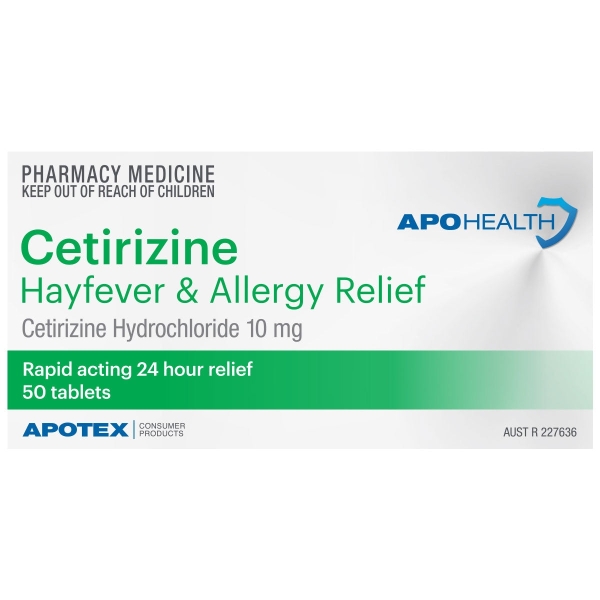 Thuốc dị ứng ApoHealth Cetirizine 10mg Hayfever & Allergy Relief