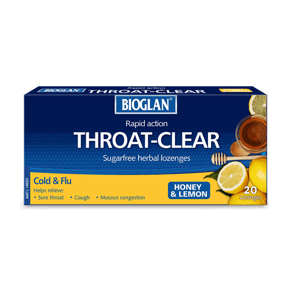 Viên ngậm giảm đau họng nhanh Bioglan Rapid Action Throat Clear Cold & Flu
