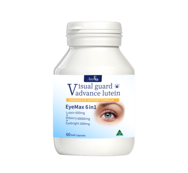 Viên bổ mắt Ausiki Visual Guard Advance Lutein EyeMax 6 in1 60 viên