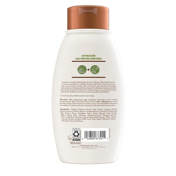 Dầu xả cho tóc khô và hư tổn Aveeno Oat Milk Blend Moisturising Conditioner For Dry & Damaged Hair