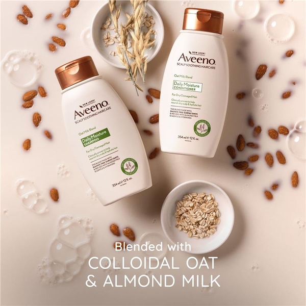 Dầu xả cho tóc khô và hư tổn Aveeno Oat Milk Blend Moisturising Conditioner For Dry & Damaged Hair