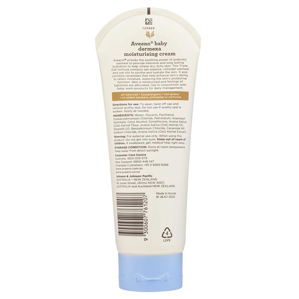 Kem trị chàm sữa Aveeno Baby Dermexa Moisturising Cream 206g