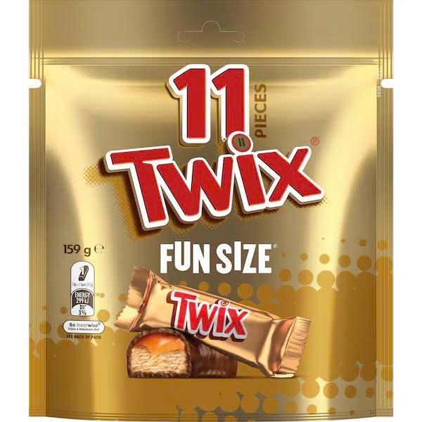 Bánh socola Twix Chocolate gói 11 miếng 159g