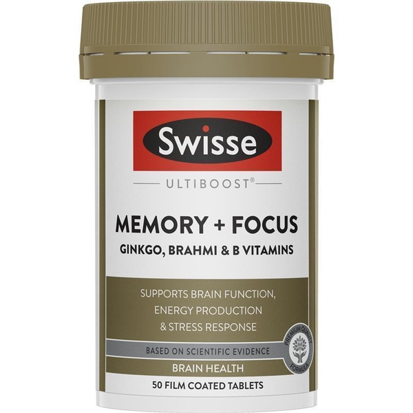 Swisse Ultiboost Memory + Focus tăng trí nhớ sự tập trung 50 viên