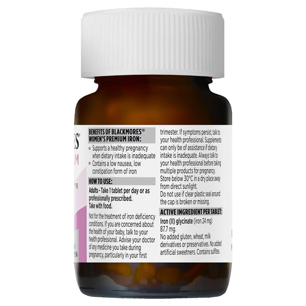 Viên sắt cho bà bầu Blackmores Womens Premium Iron của Úc 30 viên