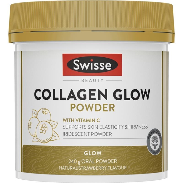 Bột uống bổ sung Collagen Glow Swisse Beauty Powder
