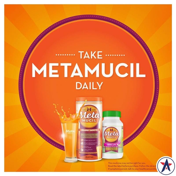 Bột Metamucil Wild Berry Smooth bổ sung chất xơ