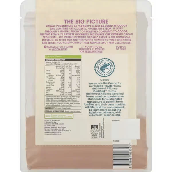 Bột cacao hữu cơ nguyên chất Macro Organic Cacao Powder