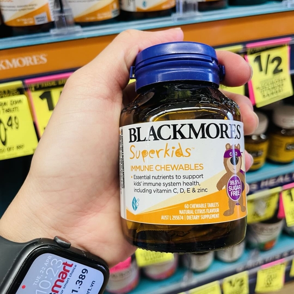 Kẹo tăng đề kháng Blackmores Superkids Immune Chewables 60 viên