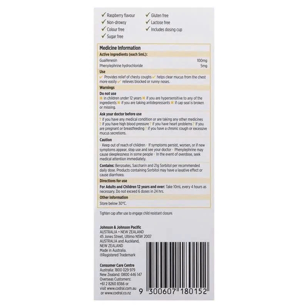 Siro trị cảm cúm Codral Mucus Cough & Cold