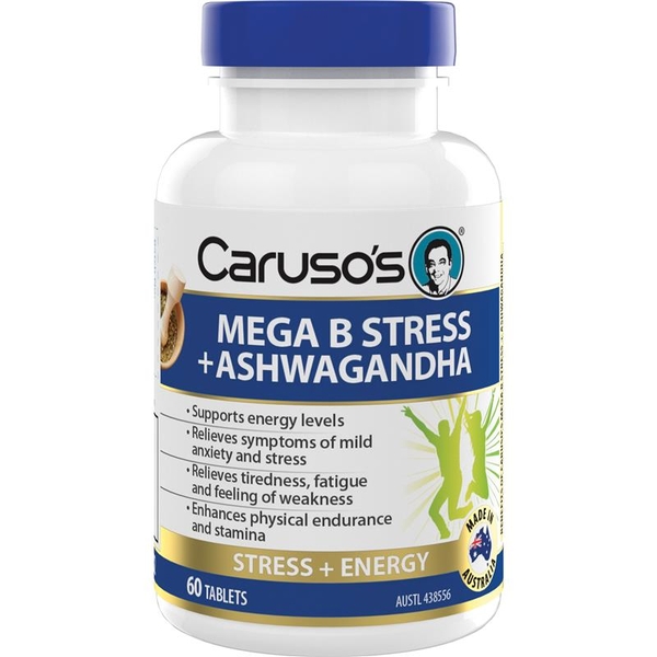 Caruso's Mega B Stress + Ashwagandha hỗ trợ thần kinh