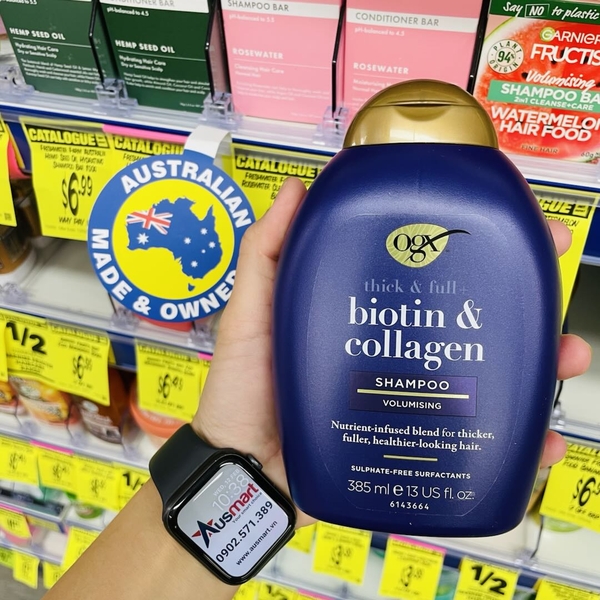 Dầu gội Biotin & Collagen Ogx Shampoo 385ml