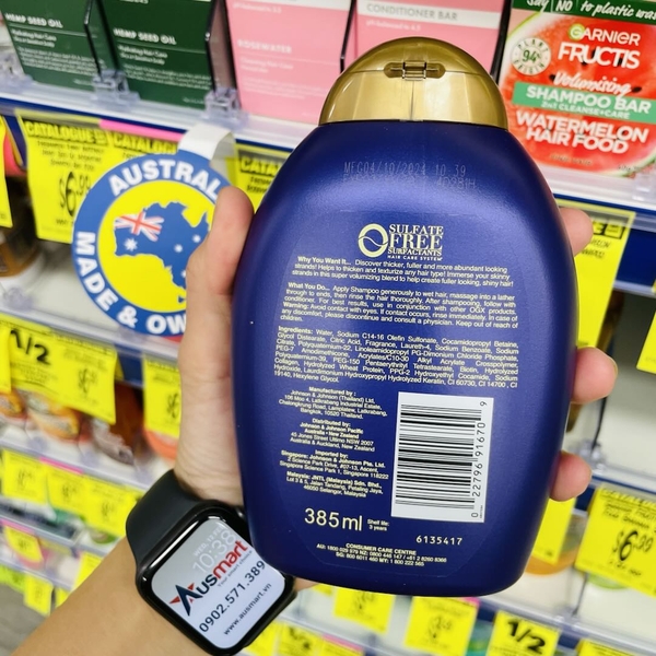 Dầu gội Biotin & Collagen Ogx Shampoo 385ml