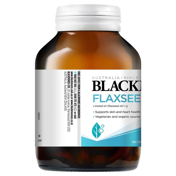 Dầu hạt lanh Blackmores Flaxseed Oil 1000mg của Úc 100 viên