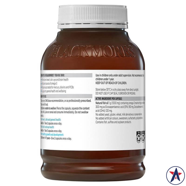 Dầu cá Blackmores Omega 3 Fish Oil 1000mg